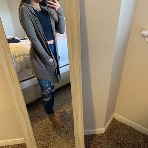 Olive green/brown cardigan